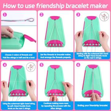Fun Friendship Bracelet Making Kit for Kids Ages 6-12