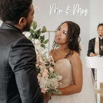 Mr&MRS Neon Sign for Wall, Bedroom, Home,Decor,Mr&MRS Cool White Neon Sign for Bachelorette Party Bar Club, Birthday Party Wedding Decoration LED Light Signs. Size-60cm