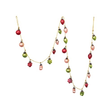 Creative Co-Op Mercury Glass Ball Ornament Garland