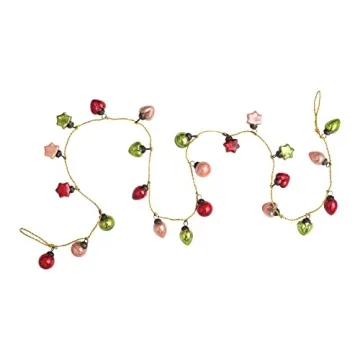 Creative Co-Op Mercury Glass Ball Ornament Garland