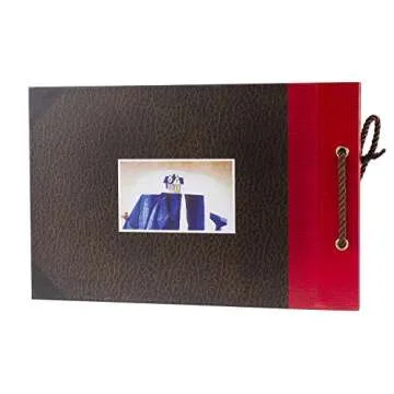 Pulaisen Our Adventure Book Scrapbook Pixar Up Handmade DIY Family Scrapbooking Album with Embossed Letter Cover Retro Photo Albums (Our Adventure Book, 11.8"Lx7.6"W)