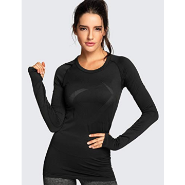 CRZ Yoga Seamless Athletic Running Top for Women