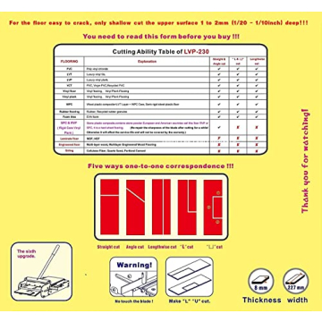 MantisTol LVP-231 Vinyl Plank Cutter Ideal for Flooring Projects