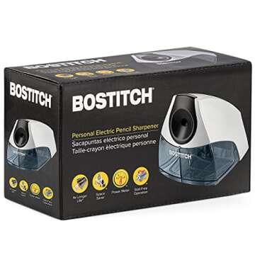 Bostitch Personal Electric Pencil Sharpener, Electrical Automatic Powerful Motor for Fast Sharpening...