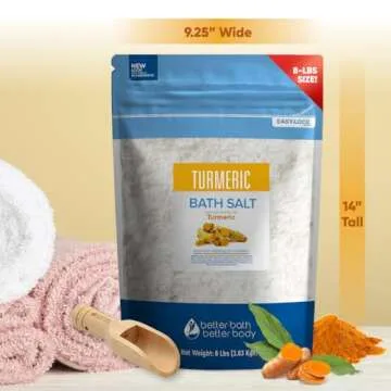 Turmeric Bath Salt 128 Ounces USP Epsom Salt and Essential Oils