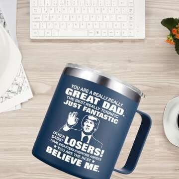 Abledn Gifts for Dad from Daughter, Son - Dad Gifts from Daughter, Son for Fathers Day - Birthday Gifts for Dad, Funny Dad Birthday Gifts - Dad Mug 14Oz