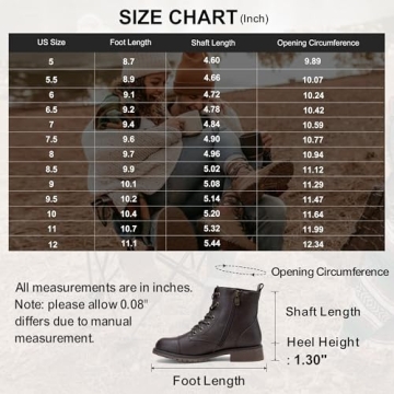 Vepose Women's 910 Dark Brown Combat Ankle Boots
