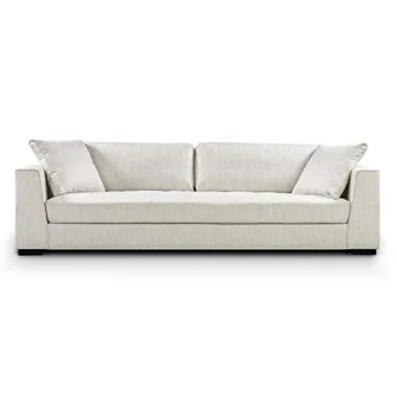 POLY & BARK Capri Fabric Sofa in Bright Ash - Luxury Comfort