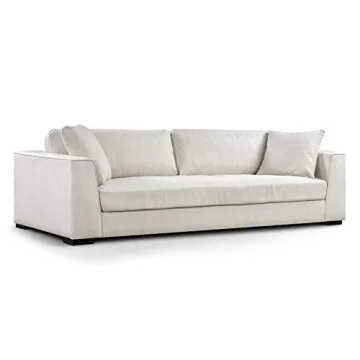 POLY & BARK Capri Fabric Sofa in Bright Ash - Luxury Comfort