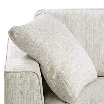 POLY & BARK Capri Fabric Sofa in Bright Ash - Luxury Comfort