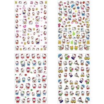 KPTRBZK 10 Sheets Cute Cat Nail Art Stickers 3D Self-Adhesive Nail Decals Party Favors Gifts for Kids Girls Women DIY Cute Nail Design Supplies Kawaii Designer Cartoon Nail Decoration Accessories