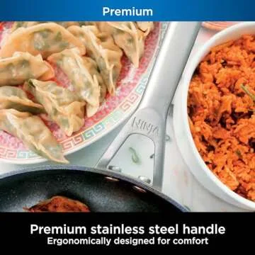 Ninja C30020 Foodi NeverStick Premium 8-Inch Fry Pan, Hard-Anodized, Nonstick, Durable & Oven Safe to 500°F, Slate Grey