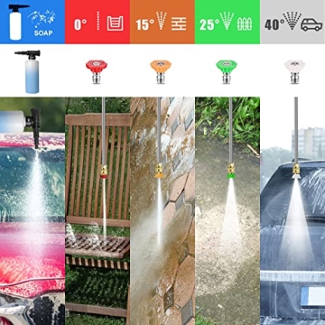 Electric Pressure Washer 4500 PSI 3.2 GPM Touch Screen Adjustable Pressure,4 Nozzles and 500ml Foam Cannon Power Washer Cleaning for Patio