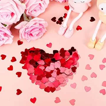 Valentine's Day Heart Confetti - 1000 Pcs Wedding Decor