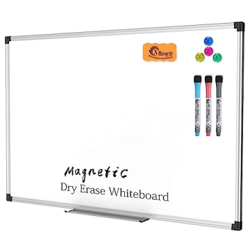 XBoard Magnetic Dry Erase Board - Double Sided, 36x24 Inches with Accessories