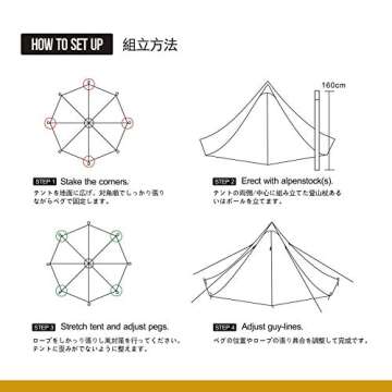OneTigris Smokey HUT Ultralight Hot Tent, 20D SIL-Nylon Waterproof Teepee Tent, Weighs only 2.6Ib, Perfect for Backpacking, Camping, Hiking, Bushcraft, Travel, Tent Stove Winter Camping