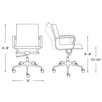 Laura Davidson SOHO II Ergonomic Office Chair in Coral Pink