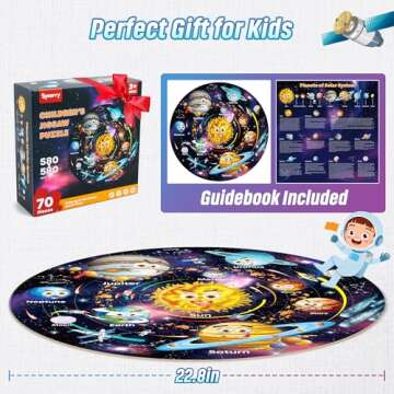 SYNARRY Solar System Floor Puzzle for Kids Ages 4-8