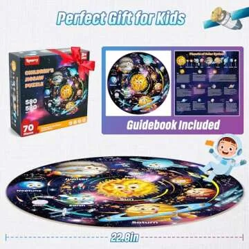 SYNARRY Solar System Floor Puzzle for Kids Ages 4-8