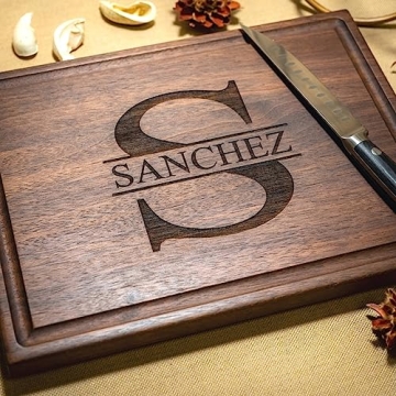 Custom Handmade Elegant Wooden Cutting Board – Perfect for Wedding and Engagement Gifts
