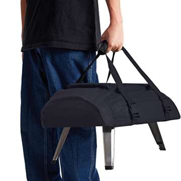 NOELIFE Carry Cover for Ooni Koda 16 Pizza Oven, Accessories for Ooni 16, Waterproof Pizza Maker Cover with Top Pocket for Attachments, with Straps in the Bottom for Fixation (Oven Not Included)