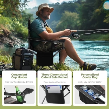 ALPHA CAMP Oversized Camping Chair for Outdoor Comfort