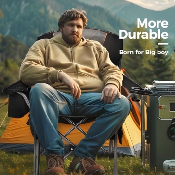 ALPHA CAMP Oversized Camping Chair for Outdoor Comfort