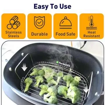 Generic Roast Rack - Compatible with Ninja Foodi Possible Cooker Pro 8.5 Qt MC1000, MC1001, MC1010 Series Slow Cooker Crock Pot, universal, silver