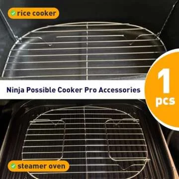 Generic Roast Rack - Compatible with Ninja Foodi Possible Cooker Pro 8.5 Qt MC1000, MC1001, MC1010 Series Slow Cooker Crock Pot, universal, silver