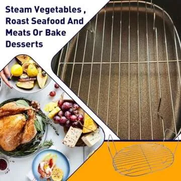 Generic Roast Rack - Compatible with Ninja Foodi Possible Cooker Pro 8.5 Qt MC1000, MC1001, MC1010 Series Slow Cooker Crock Pot, universal, silver