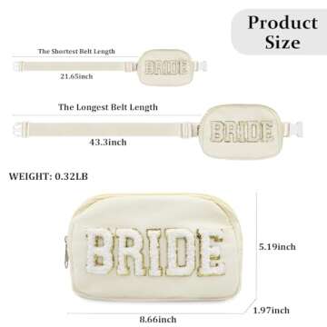 Lamyba Bachelorette Gifts for Bride Fanny Pack, Bride to be Gifts for Bridal Shower Party Wedding da...