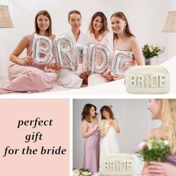 Lamyba Bachelorette Gifts for Bride Fanny Pack, Bride to be Gifts for Bridal Shower Party Wedding day, Belt Bag for Bride with Adjustable Strap, Waterproof Crossbody Waist Bag, Beige