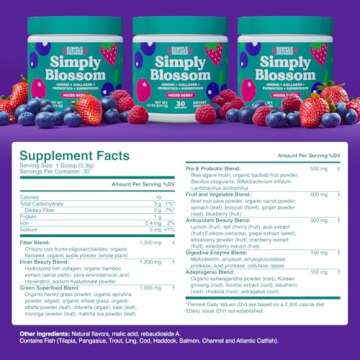 Simply Nature's Promise Blossom Nutrition - Daily Greens & Superfood Powder + Collagen + Probiotics ...