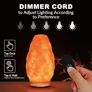 USB Himalayan Salt Lamp with Touch Dimmer Control