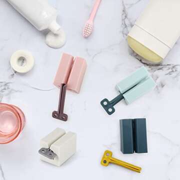 Rowphya Toothpaste Dispenser Set for Kids & Adults Save Waste