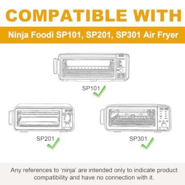 BRIKINTE 12-inch Air Fryer Parchment Paper Squares for Ninja Air Fryer SP101 SP201 SP301 SP351 Oven, 100 Pcs Air Fryer Oven Liners for Bottom of Oven for Ninja Foodi Toaster