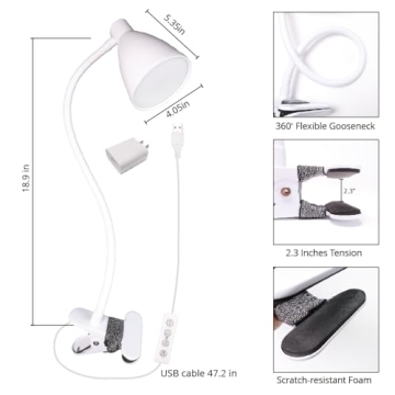 Solduce LED Desk Lamp with 3 Color Modes and USB Power