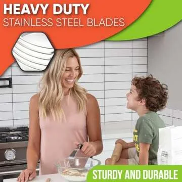 Spring Chef Dough Blender, Top Professional Pastry Cutter with Heavy Duty Stainless Steel Blades, Large Size, Black