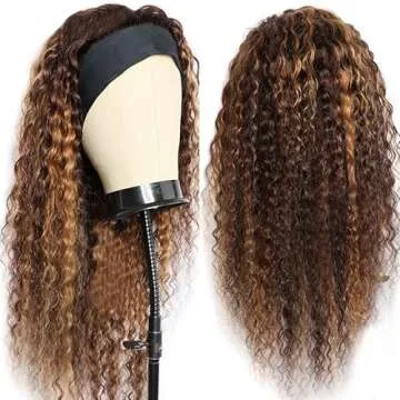 XSY Ombre Headband Wig 18 Inch Deep Wave Human Hair