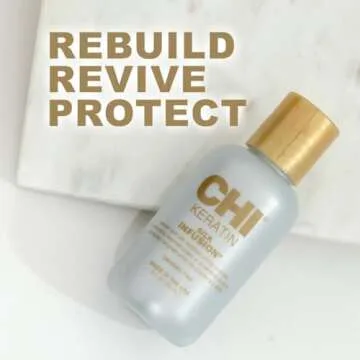 CHI Keratin Silk Infusion, Hydrating Hair Serum For Restoring Softness & Shine, Helps Dry, Damaged Hair, Sulfate-free, 2 Oz