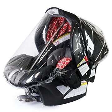 Rainbow Design Infant Carrier Car Seat Rain & Weather Plastic Shield Cover