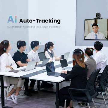 4K PTZ Camera with AI Auto-Tracking and USB 3.0