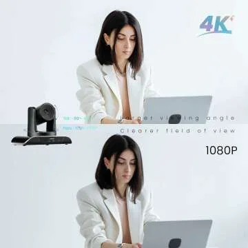 4K PTZ Camera with AI Auto-Tracking and USB 3.0