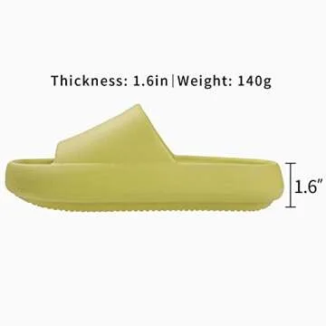 Kitinjoy Shower Sandal Slippers Quick Drying Bathroom Slippers Gym Slippers Cushioned Extra Soft Sole Open Toe Massage House Slippers for Men Women