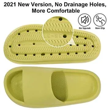 Kitinjoy Shower Sandal Slippers Quick Drying Bathroom Slippers Gym Slippers Cushioned Extra Soft Sole Open Toe Massage House Slippers for Men Women