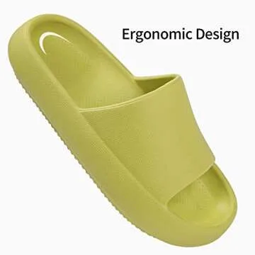 Kitinjoy Shower Sandal Slippers Quick Drying Bathroom Slippers Gym Slippers Cushioned Extra Soft Sole Open Toe Massage House Slippers for Men Women