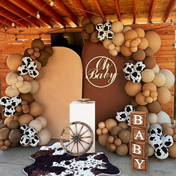 158 PCS Cow Balloons Arch Garland Kit for Baby Shower & Birthday Parties