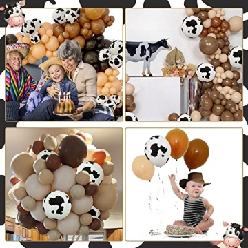 158 PCS Cow Balloons Arch Garland Kit for Celebrations