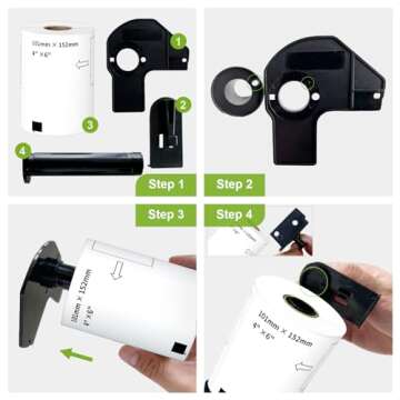 Anylabel Compatible 4" x 6" Shipping Labels Replacement for DK-1241 Compatible with Brother QL Label Printers (12 Rolls + 1 Frame, 200 Labels/Roll)