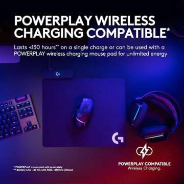 Logitech G502 X Plus Lightspeed Wireless Optical Mouse - LIGHTFORCE hybrid switches, LIGHTSYNC RGB, HERO 25K gaming sensor, compatible with PC - macOS/Windows - Black